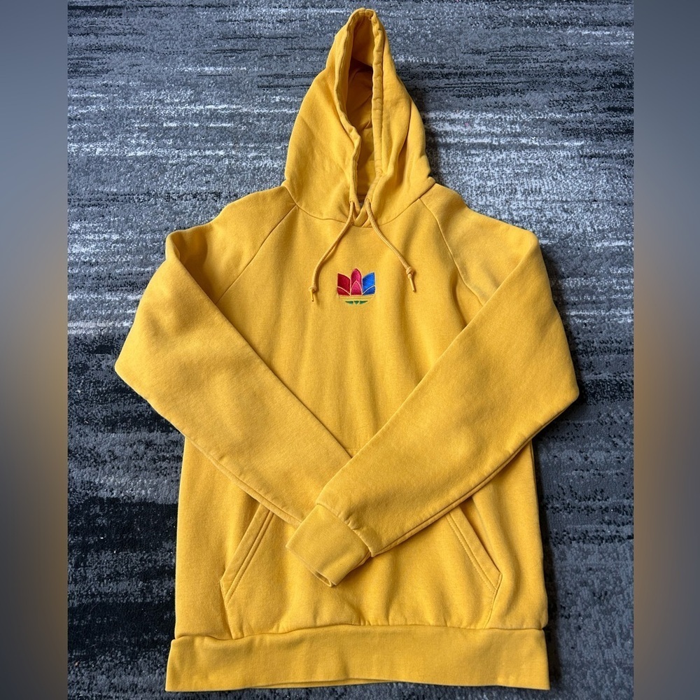 ADIDAS Old School Original Hoodie With Embroidered Colorful Logo - Picture 1 of 9